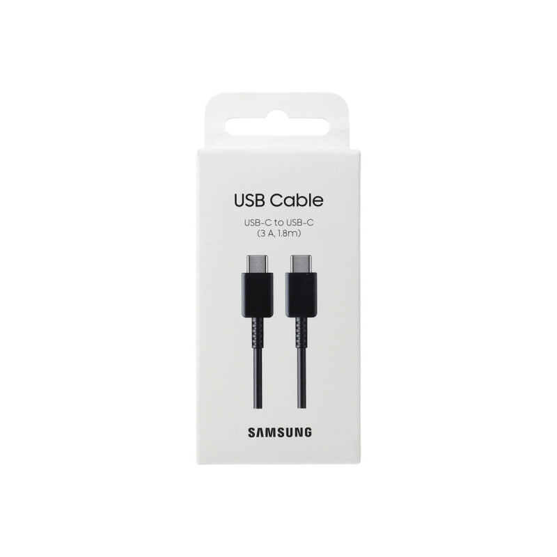 Cable original Samsung Tipo-C a Tipo-C 1.8 metros color negro Cable Original Samsung Tipo-c A Tipo-c 1.8 Metros Color Negro