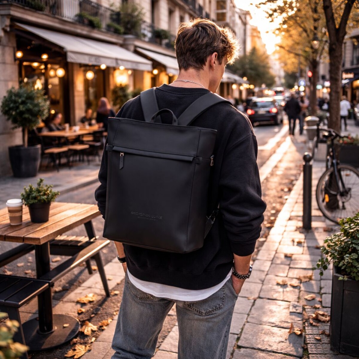 MOCHILA TATE NEGRO 13 GASTON LUGA 