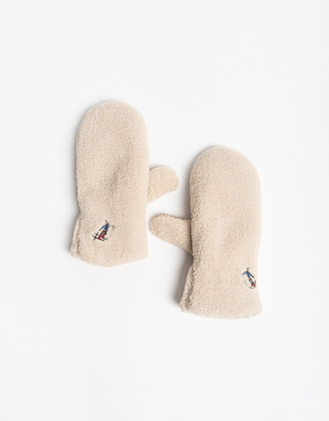Guantes Varios Mitones De Corderito Con Bordado De Esquiador - Combinacion Bicolor