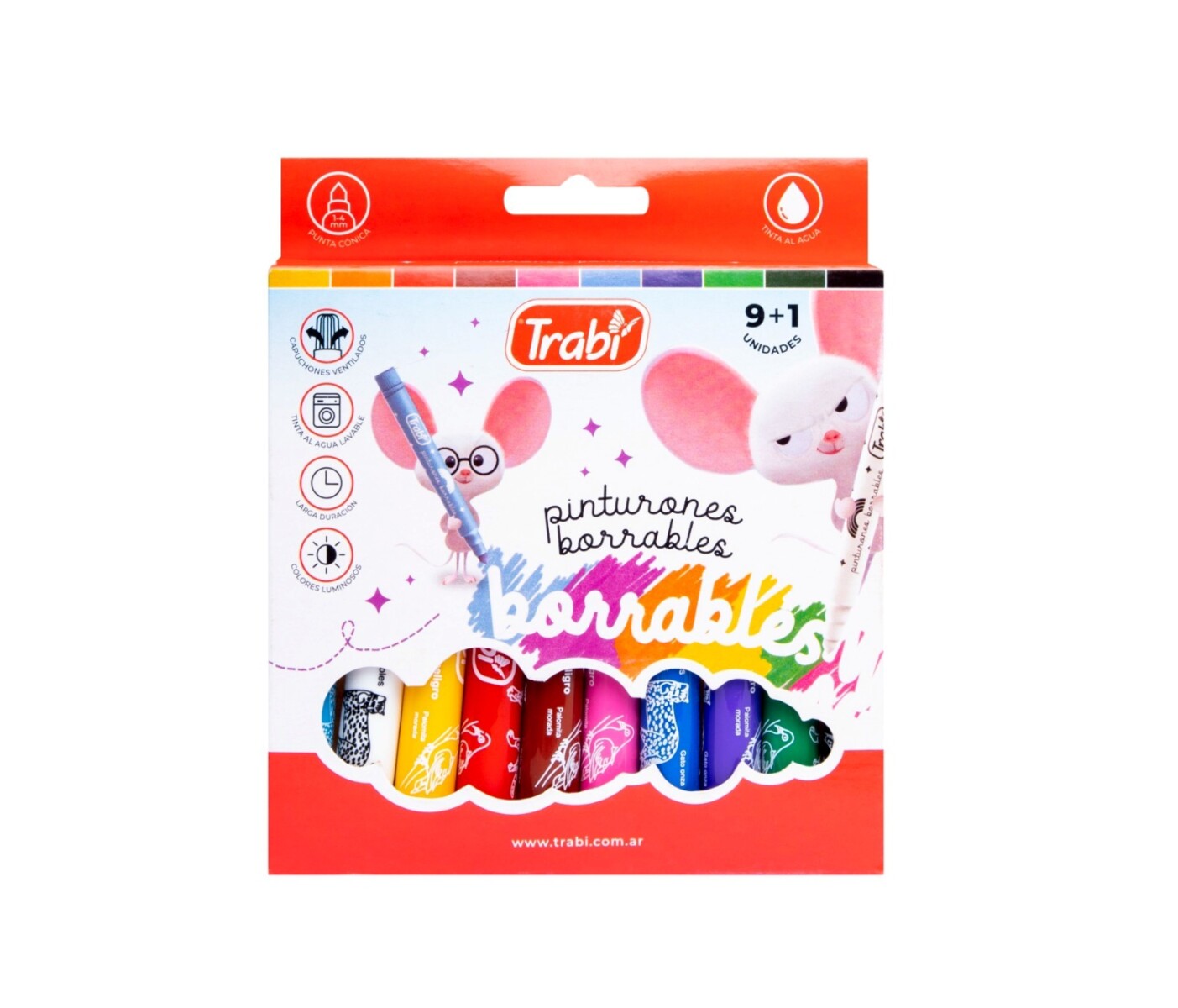 Juegos Didacta Marcadores Pinturones Borrables x10 - Multicolor 