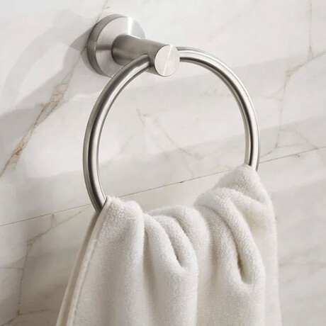 TOALLERO ARO METAL ROMA GRIS BRUSH NICKEL BRILLANTE GRIS-BRUSHED NICKEL