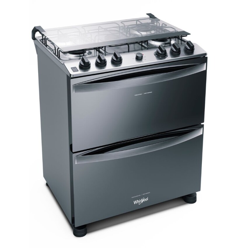 Cocina Whirlpool 5H WFD5 doble horno negra Cocina Whirlpool 5H WFD5 doble horno negra