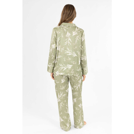 Pijama feather satin Verde claro