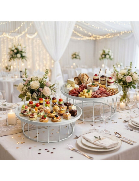 SET X2 PLATO SOPORTE METALICO 30x9/25x9CM BLANCO SET X2 PLATO SOPORTE METALICO 30x9/25x9CM BLANCO