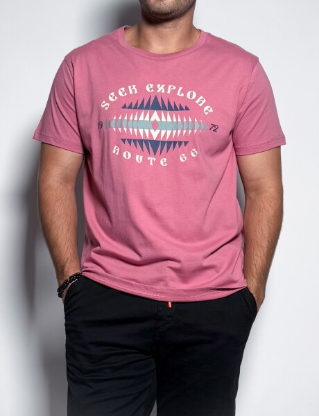 Remera estampada Isai Rosado
