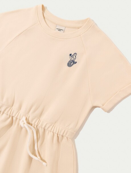 VESTIDO CORTO DE CORTE A BEIGE