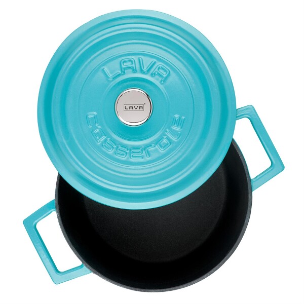 Cacerola Redonda 20CM Turquesa Lavacast