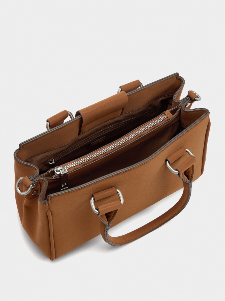 Bolso Tote De Textura Suave camel
