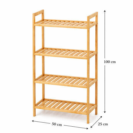 Estantería bambú de 4 estantes - 50x25x100cm Sc