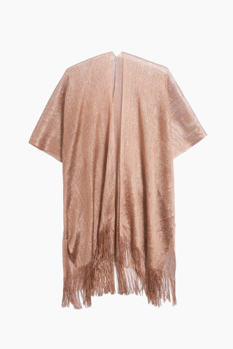 Ruana lurex party beige