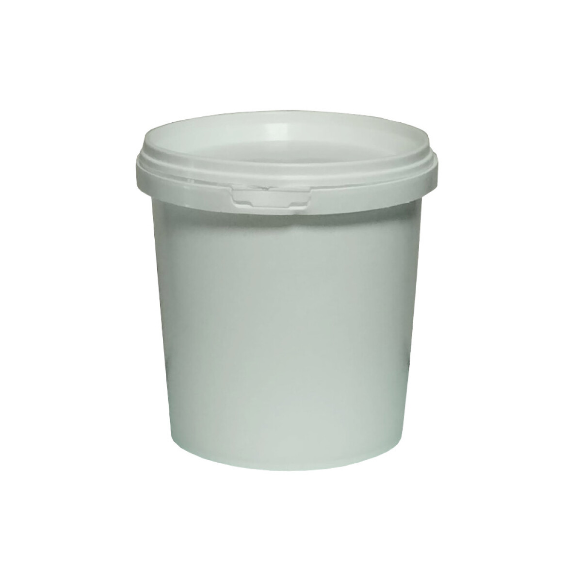 BALDE INDUSTRIAL BLANCO CONICO CON TAPA 1 LTS. 