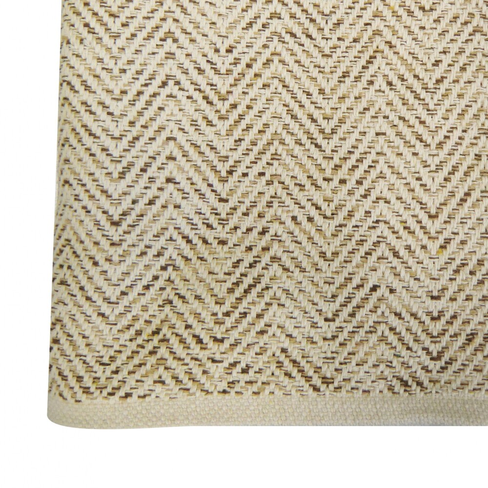 Alfombra Algodón - 70x150 - Zig Zag Beige claro