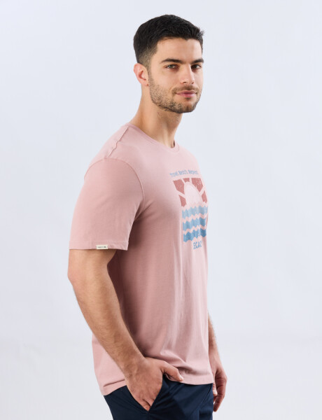 REMERA ESTAMPADA DE ALGODÓN Rosa