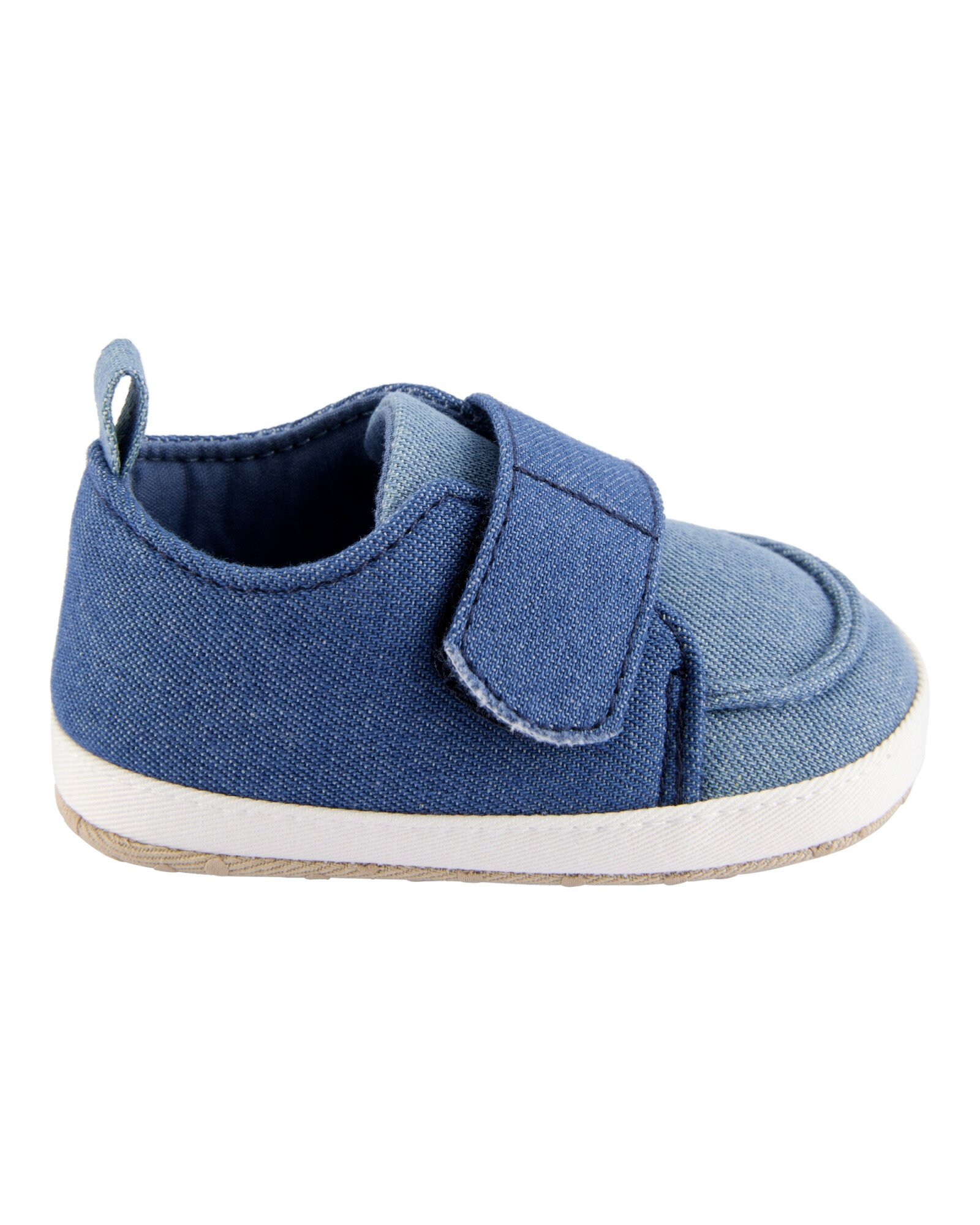 Zapato de bebé, con velcro, chambray Sin color