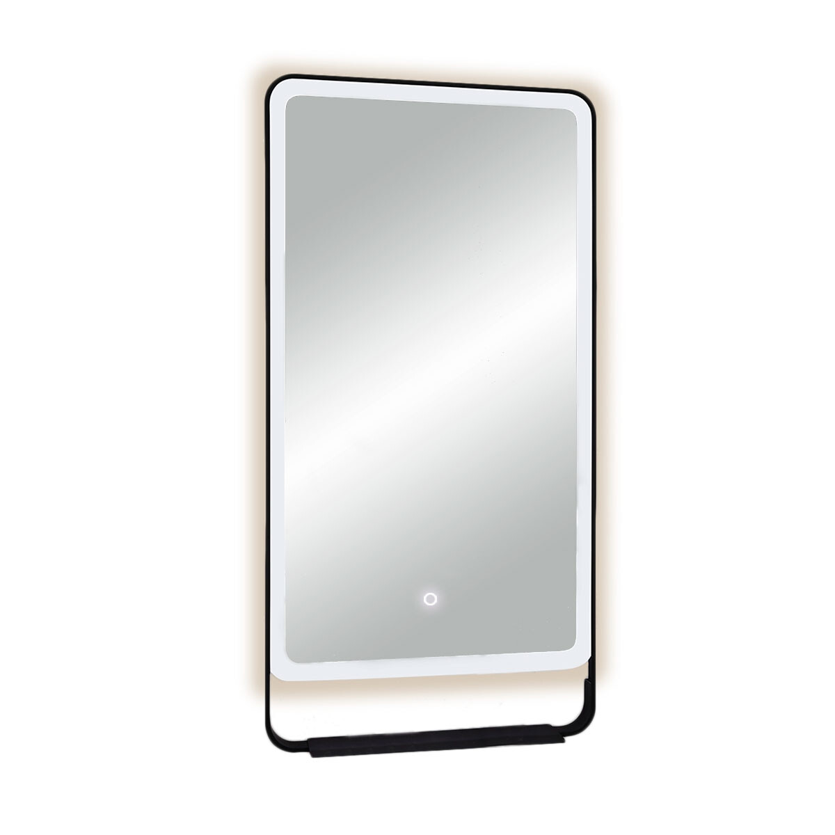 Espejo Anticorrosion 60X120 Con Sensor One Touch Y Luz Led - Negro Mate 