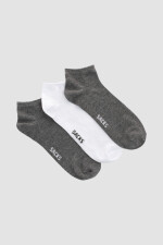 Pack x 3 medias cortas de algodón lisas Variante 45