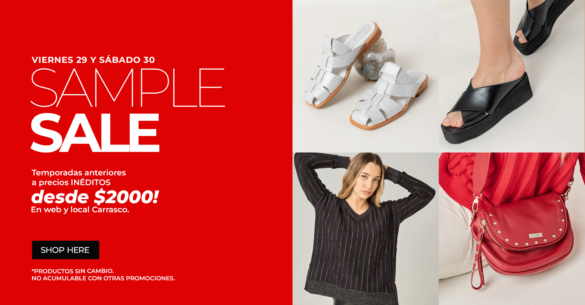 SAMPLE SALE DESDE $2000