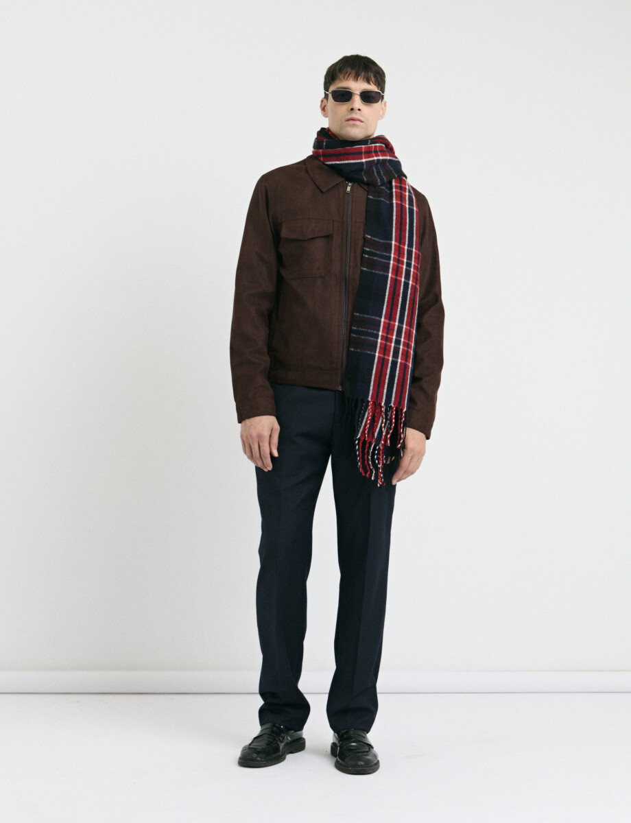 300711 CAMPERA HARRINGTON LABEL Marron Oscuro