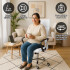 Silla De Escritorio Oficina Sillon Ejecutiva Ergonomica Tapizado Tela Mesh Con Cuero Sintetico Imback Color Blanco Silla De Escritorio Oficina Sillon Ejecutiva Ergonomica Tapizado Tela Mesh Con Cuero Sintetico Imback Color Blanco