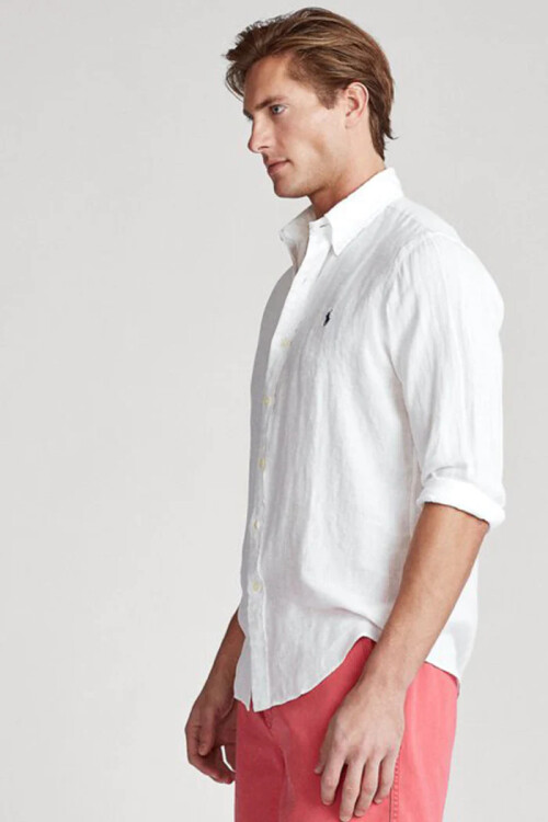 Camisa Lino Polo Ralph Lauren Blanco