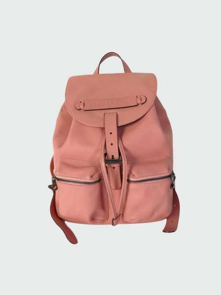 Longchamp -Mochila de cuero, Le Pliage 3D Rosado