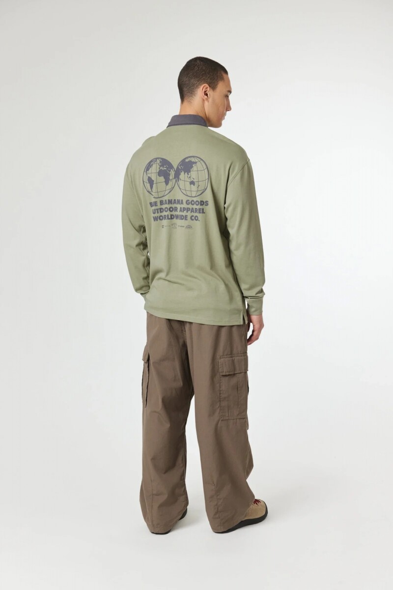 ATLAS LONG SLEEVE POLO Verde