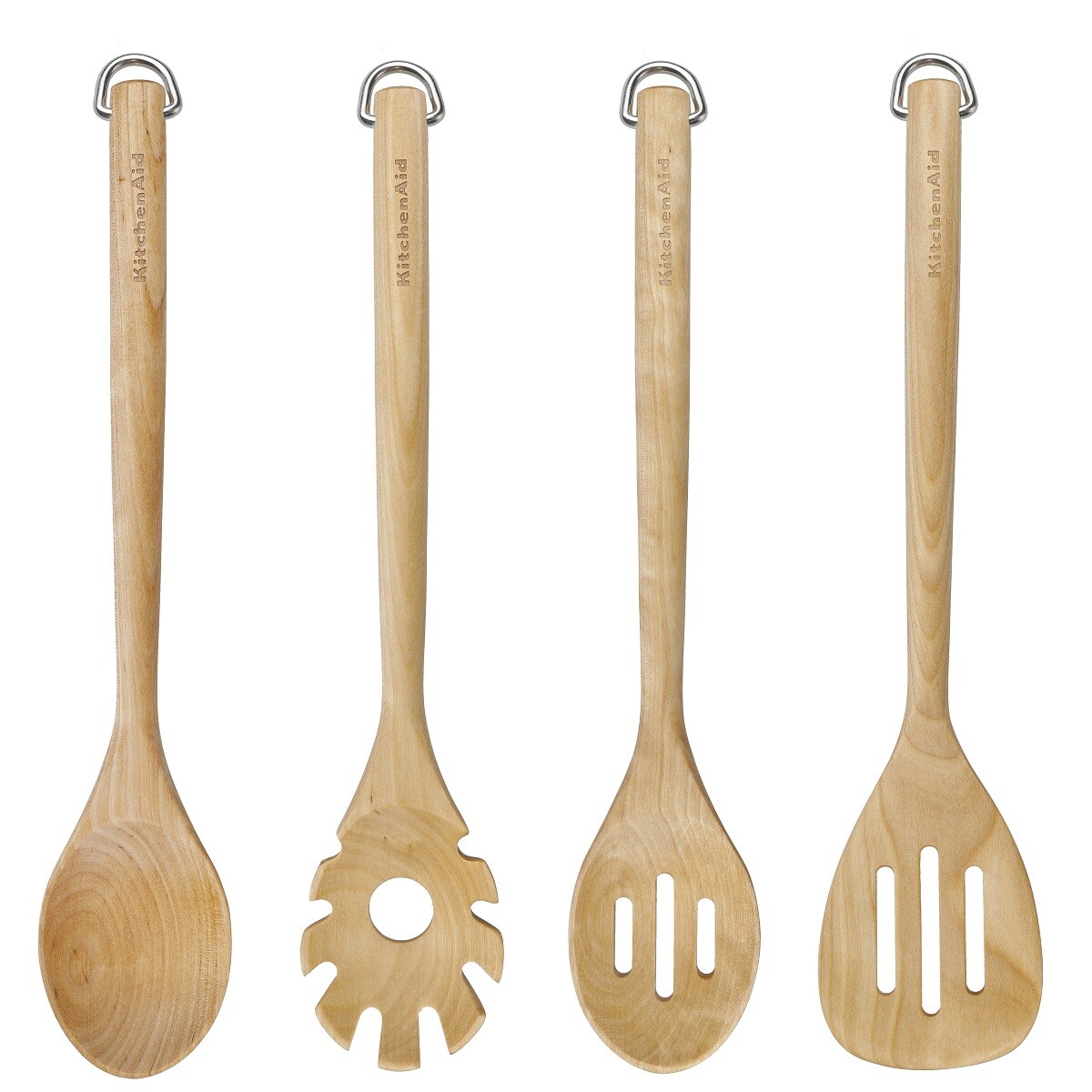 Set x 4 utensilios de madera con gancho KitchenAid 