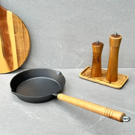 Sarten Hierro Fundido Mango Madera Ø 20cm Sarten Hierro Fundido Mango Madera Ø 20cm