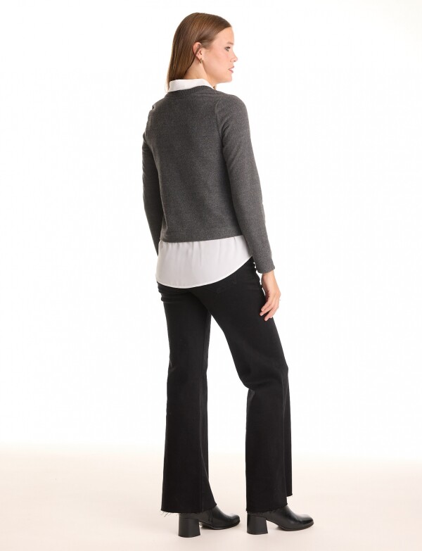 Buzo & Camisa GRIS OSCURO