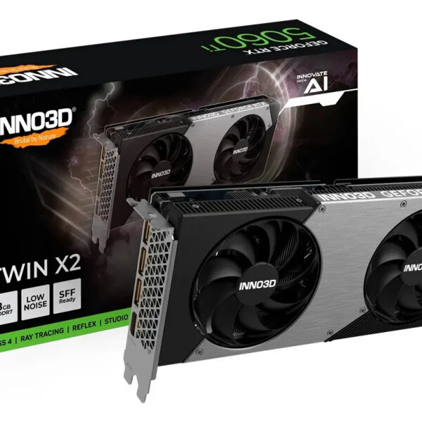 Tarjeta Gráfica Inno3d Geforce Rtx 5060 Ti Twin X2 8 Gb Gddr7 NEGRO