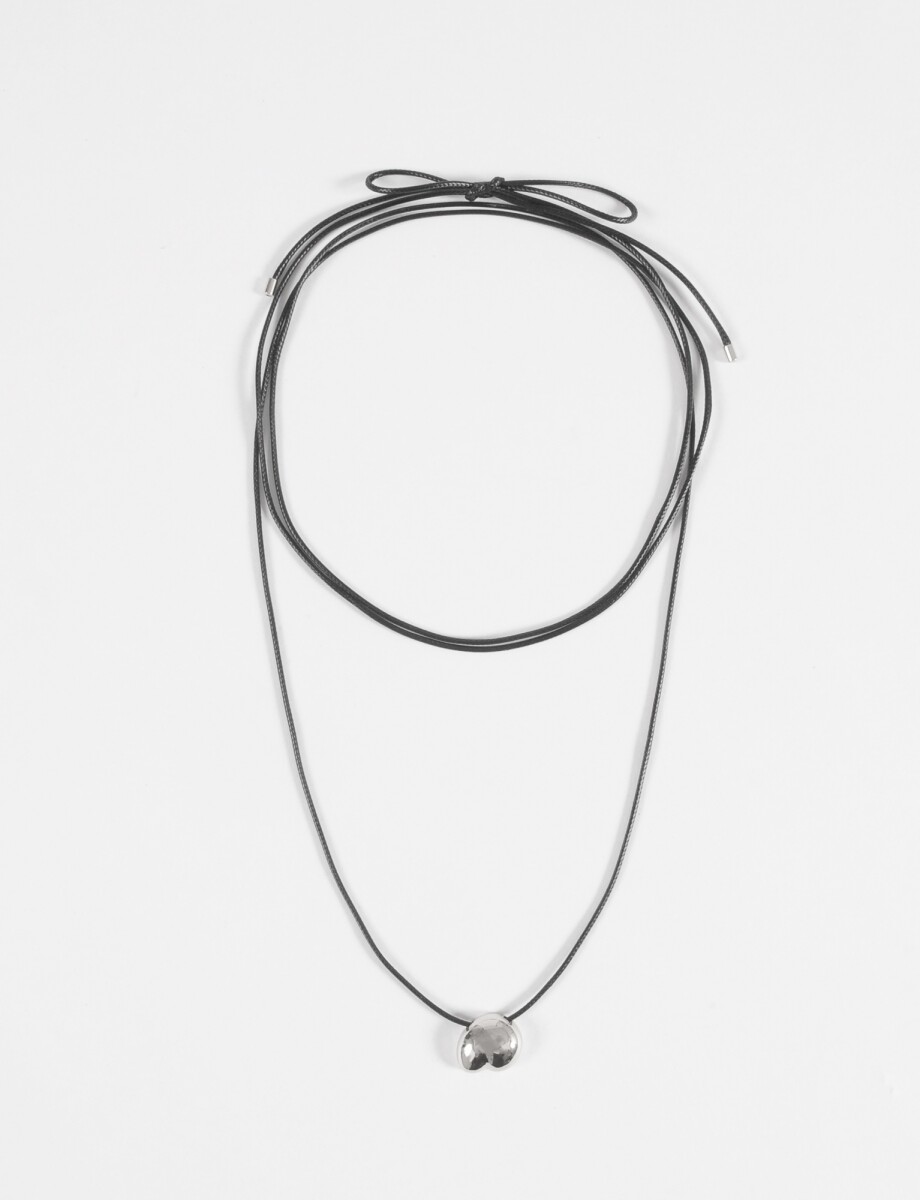 Collar cordón dije bold - plateado 