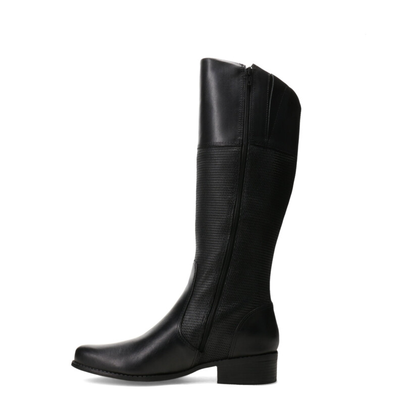 Bota de Mujer Bottero Caña Alta de Cuero Negro