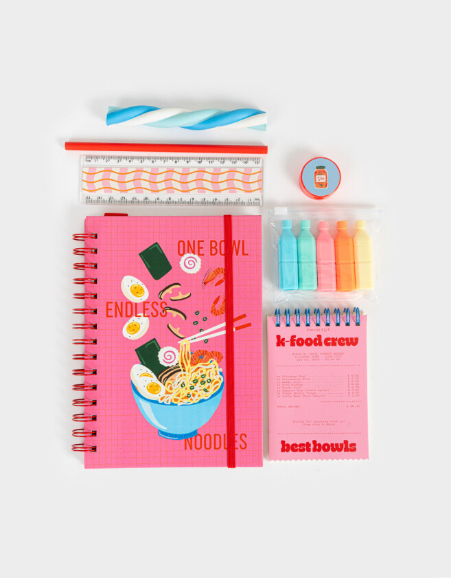 Librería Sets Mesh Set De Librería Korean Food - Combinacion Multicolor