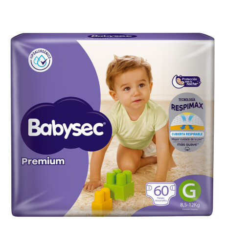 Pañales Babysec Premium G 60 Unidades Pañales Babysec Premium G 60 Unidades