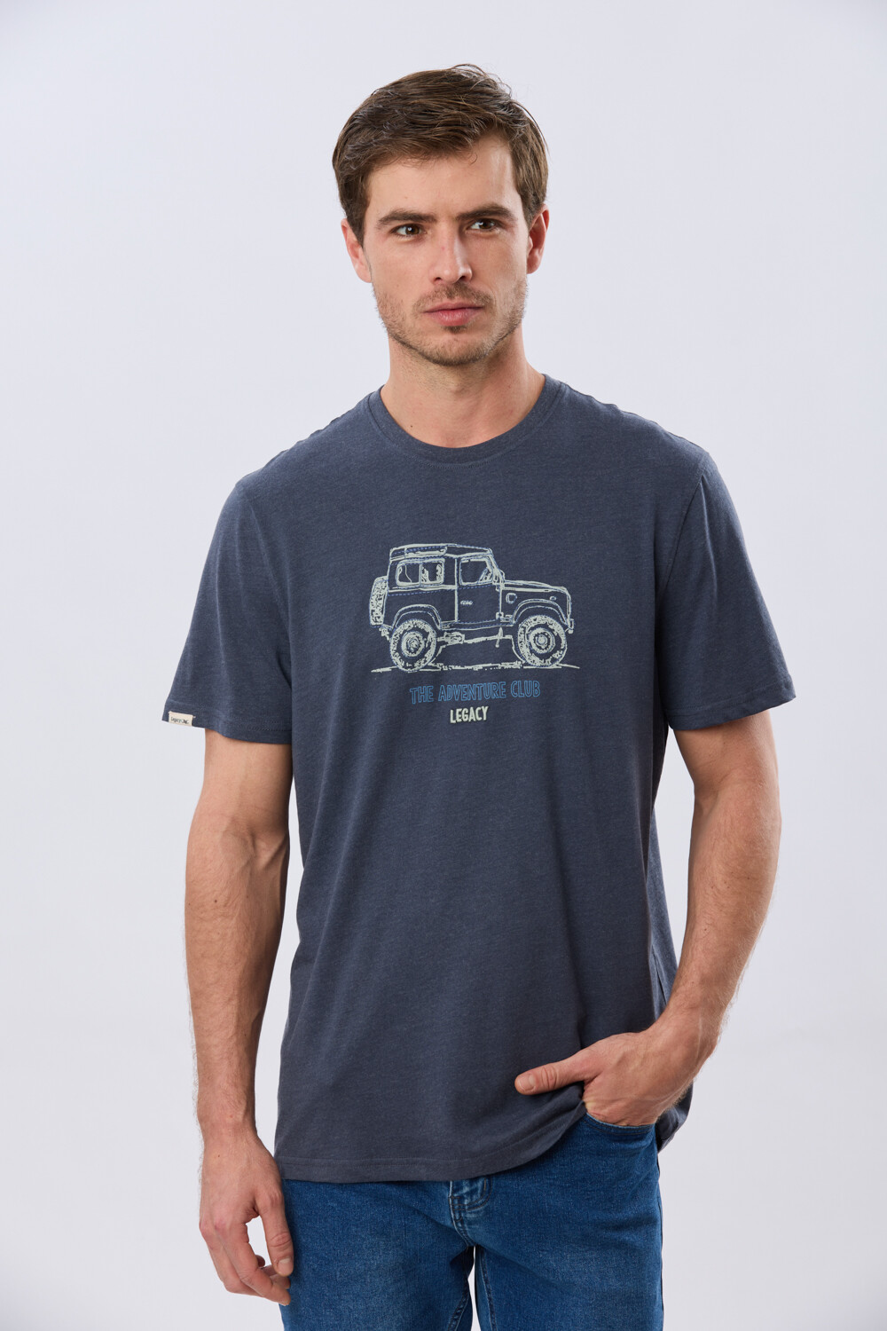 REMERA ESTAMPADA DE ALGODÓN Denim