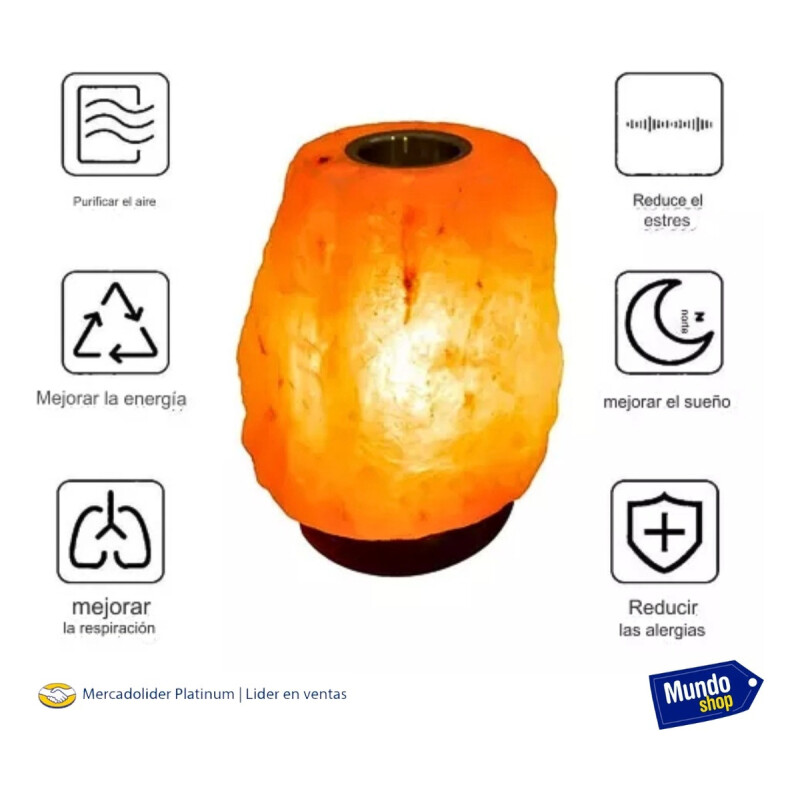 Lámparas De Sal Del Himalaya Aroma Escencia De Regalo. Naranja