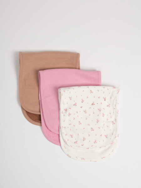 Pack x3 babitas estampado Rosa