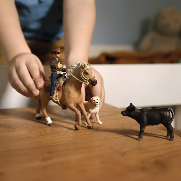 Set Figuras Granja Granjero Caballo Vaca Perro Schleich Set Figuras Granja Granjero Caballo Vaca Perro Schleich