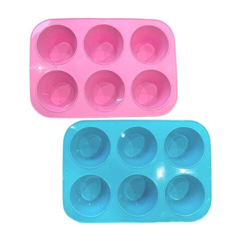 Molde de silicona antiadherente para cupcakes 6 divisiones Molde De Silicona Antiadherente Para Cupcakes 6 Divisiones