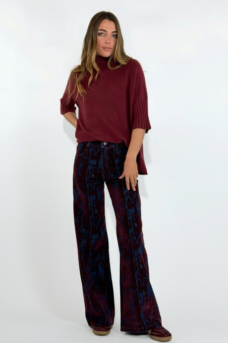PANTALON CHLOE MIX Bordo