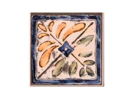 Taco con 4 tipos de diseños florales surtidos azules 7.5x7.5 Estilker 000