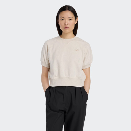 Remera New Balance French Terry Beige