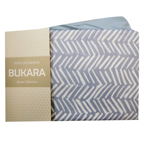 Juego De Sábanas Bukara 1.5 Plazas Celeste