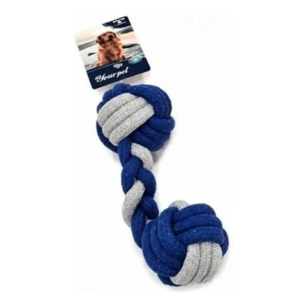 Juguete Para Perro De Cuerda Mancuerna Colores AZUL