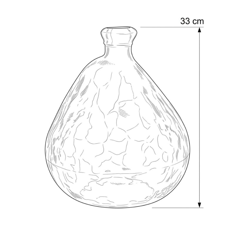 JARRON DE VIDRIO VERDE 33CM Unica