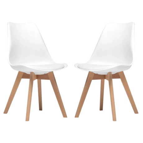 Pack 2 Sillas Eames Lumax Acolchonadas Con Patas De Madera Para Comedor Pack 2 Sillas Eames Lumax Acolchonadas Con Patas De Madera Para Comedor