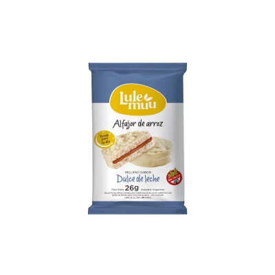 ALFAJOR LULEMUU CHOCOLATE BLANCO Y DULCE DE LECHE Alfajor Lulemuu Choco Blanco