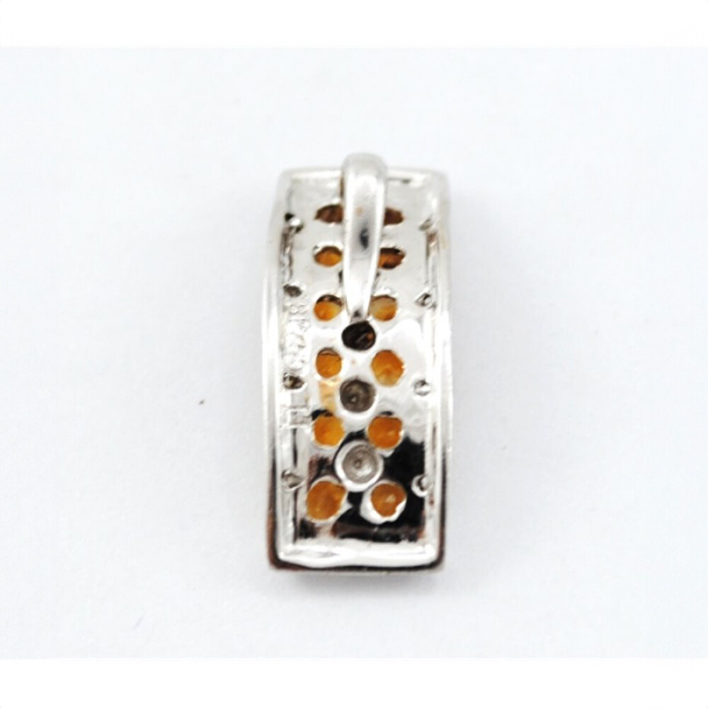 Dije Oro Blanco 18 K Con Brillantes Y Topacios Dije Oro Blanco 18 K Con Brillantes Y Topacios