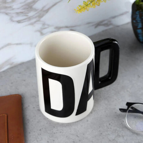 Taza de Cerámica DAD 350 ml con Asa Negra Sc