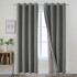 Cortina Blackout 100% Engomada Termica Set 2 Paños Tipo Lino Variante Color Gris Oscuro